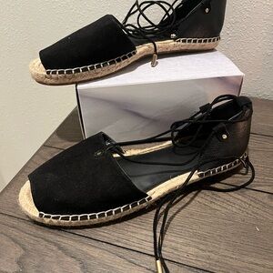 Apt. 9 Black Espadrille Shoes with Jute Sole